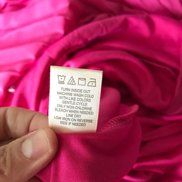 Jessica‎ Simpson Dress Womens Small Pink Pleated Flowy Twee Resort Belt Tie Bow - Picture 11 of 11